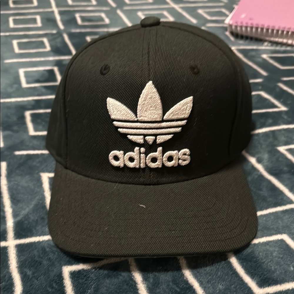 Adidas Black and White Trefoil Snapback Hat